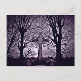 Carte Postale Croix celtique gothique tombstone violet version