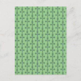 Carte Postale Croix Chrétienne Classique Art Minimaliste Fin