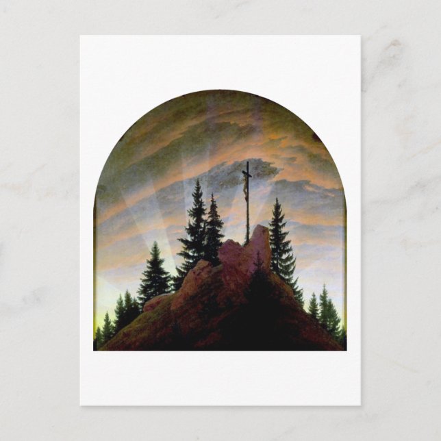 Carte Postale Croix dans les montagnes, Friedrich (Devant)