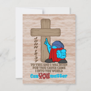 Carte Postale Croix de Christ Rufus Mots Inspirationnels