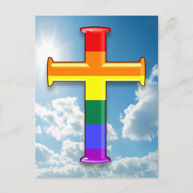 Carte Postale Croix de la fierté LGBT (Devant)