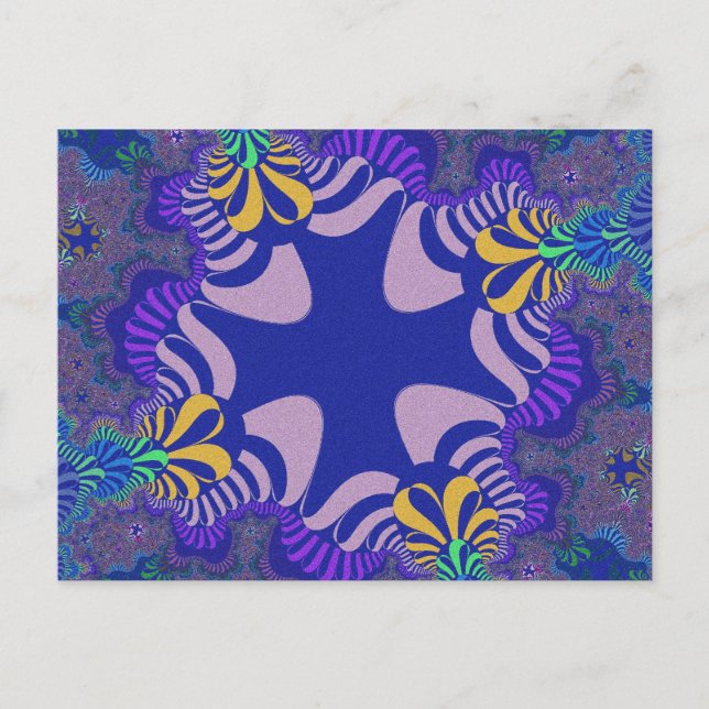 Carte Postale Croix de lavande et de violet (Devant)