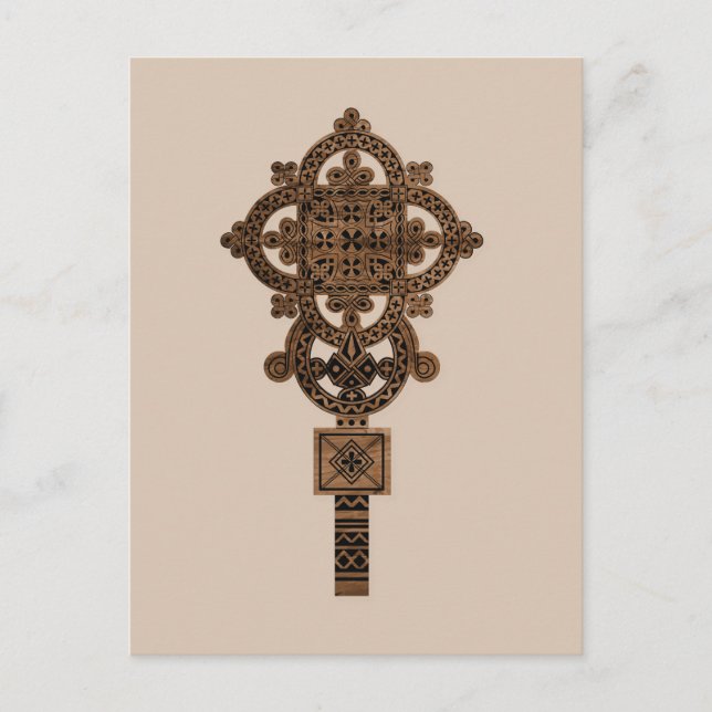 Carte Postale Croix de main en bois (Devant)