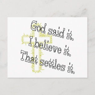 Carte Postale Croix d'Or Dieu l'a Dit