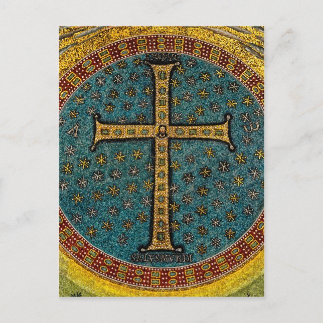Carte Postale Croix en mosaïque de Ravenne (Devant)