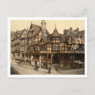 Carte Postale Croix et lignes, Chester, Cheshire, Angleterre