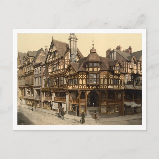 Carte Postale Croix et lignes, Chester, Cheshire, Angleterre (Devant)