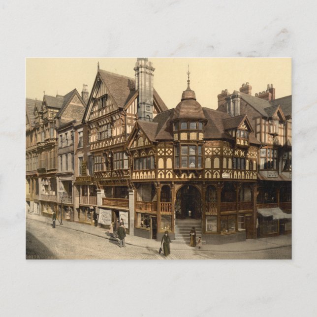 Carte Postale Croix et lignes, Chester, Cheshire, Angleterre (Devant)