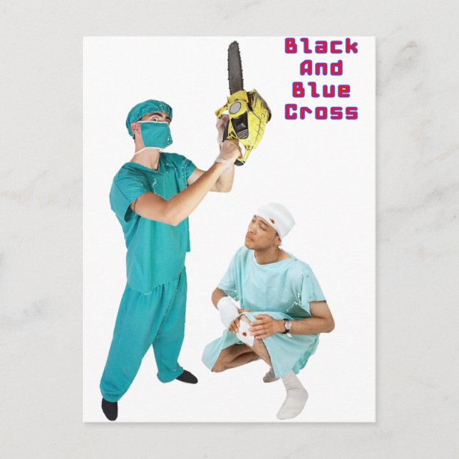 Carte Postale Croix noire et bleue (Devant)