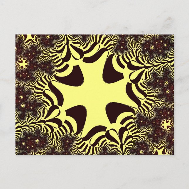 Carte Postale Croix noire et jaune (Devant)