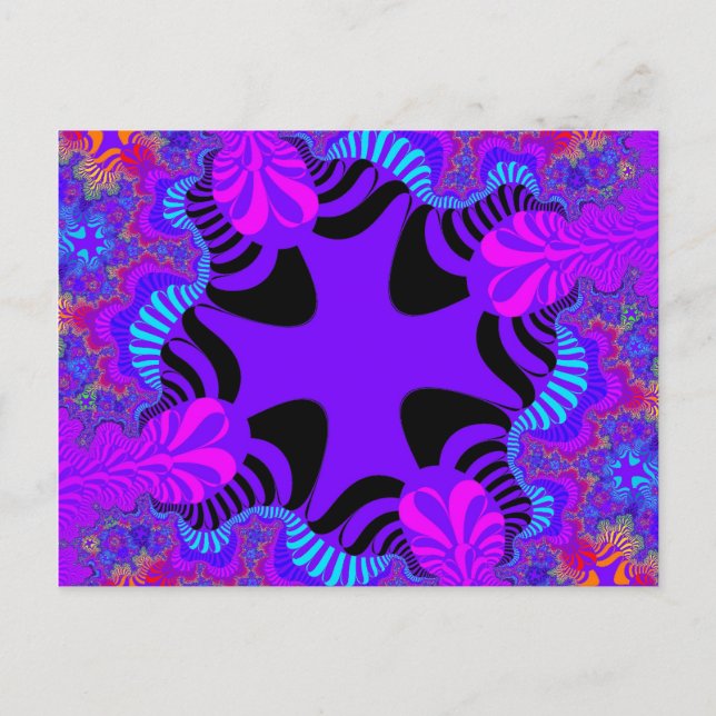 Carte Postale Croix noire et violette (Devant)