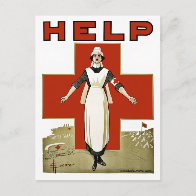 Carte Postale Croix-Rouge australienne Première Guerre mondiale  (Devant)