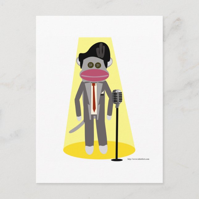 Carte Postale Crooner Monkey (Devant)
