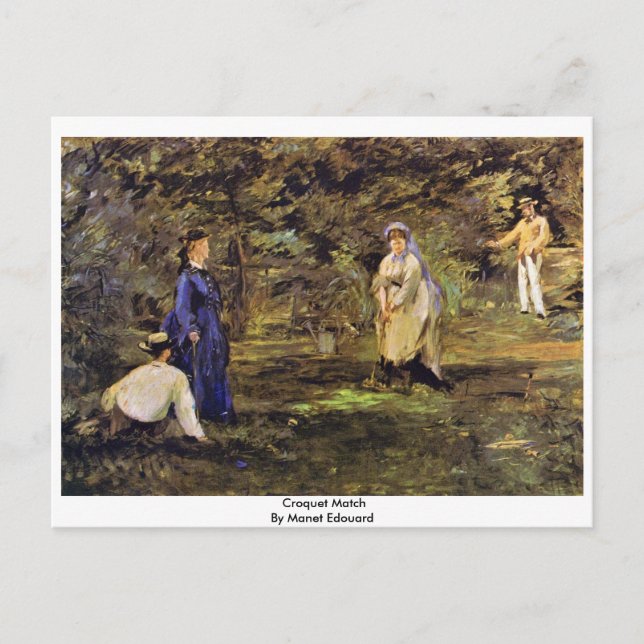 Carte Postale Croquet Match De Manet Edouard (Devant)