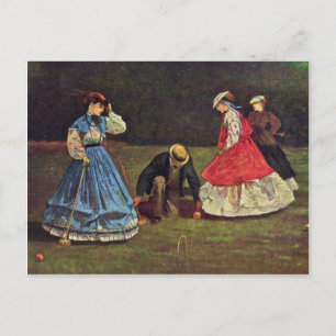 Carte Postale Croquet Par Homer Winslow (Meilleure Qualité)