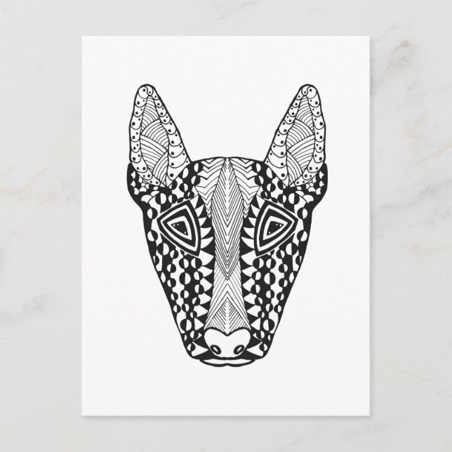 Carte Postale Croquis Bull Terrier (Devant)