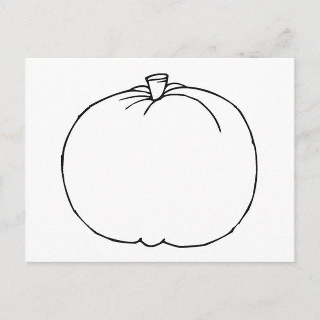 Carte Postale Croquis citrouille (Devant)