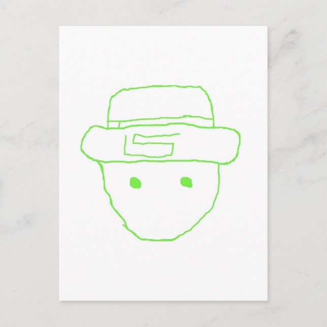 Carte Postale Croquis d'amateur Leprechaun (Devant)