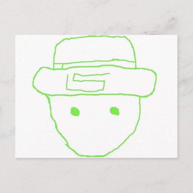 Carte Postale Croquis d'amateur Leprechaun (Devant)