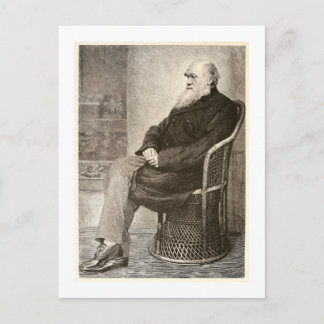 Carte Postale Croquis de Charles Darwin, publié en 1891