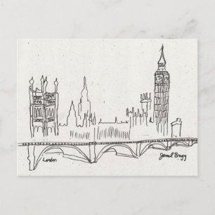 Carte Postale Croquis de Londres