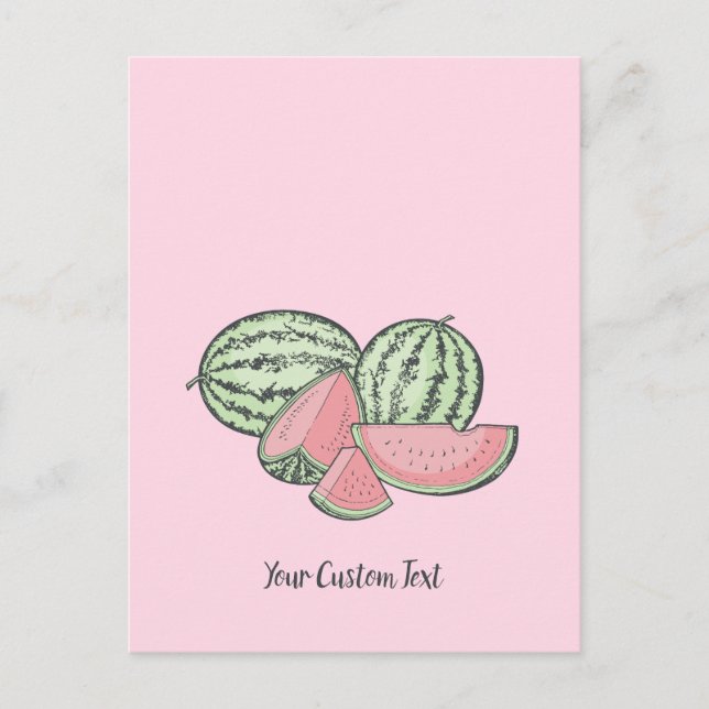 Carte Postale Croquis de pastèque (Devant)