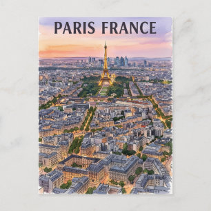 Carte Postale Croquis de voyage à l'aquarelle Paris France 