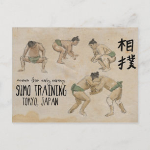 Carte postale Croquis de voyage : Sumo Training To