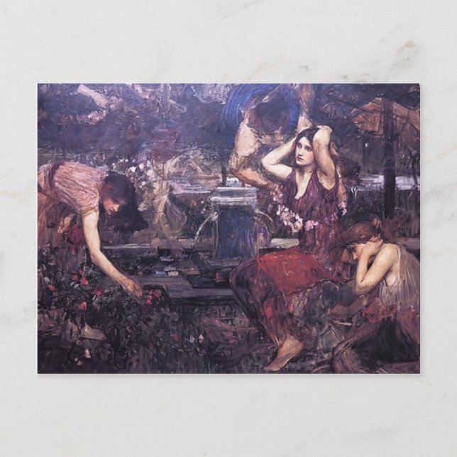 Carte Postale Croquis pour Flora & Zephyrs par John Waterhouse (Devant)