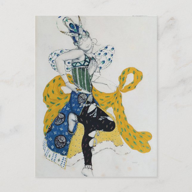 Carte Postale Croquis pour le ballet 'La Peri' (Devant)