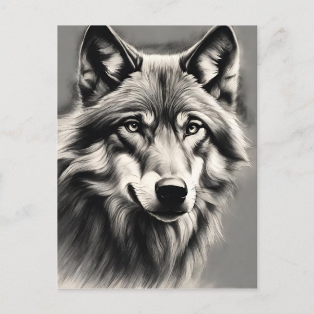 Carte Postale Croquis Wolf (Devant)