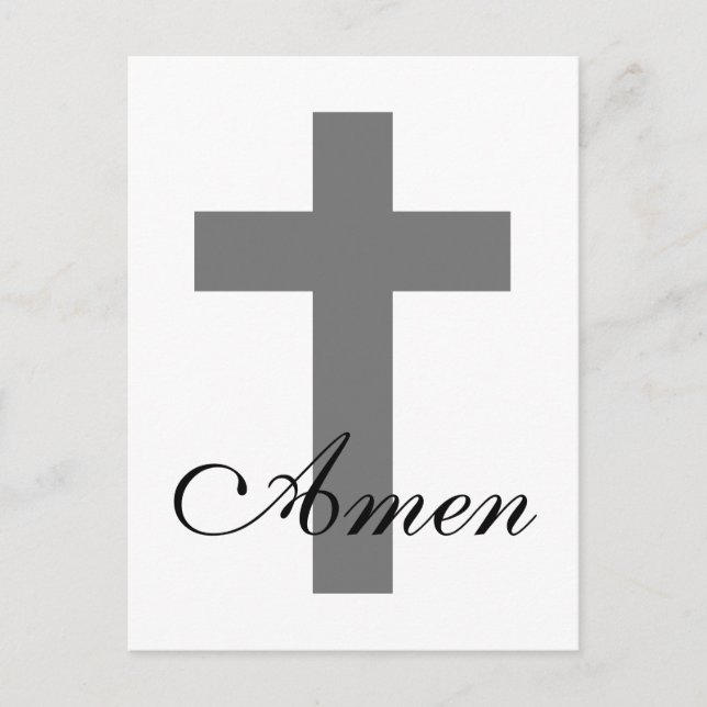 CARTE POSTALE CROSS + AMEN | (Devant)