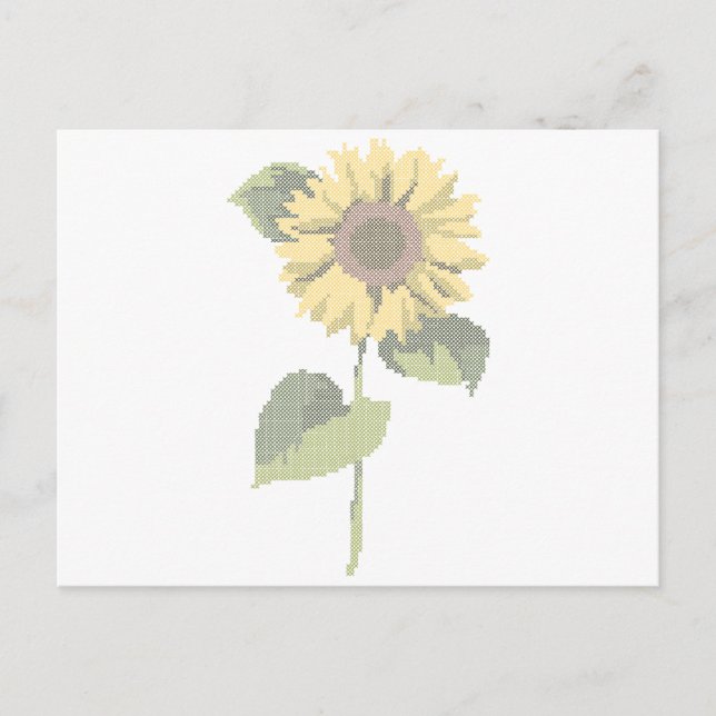 Carte Postale cross dot sunflower (Devant)