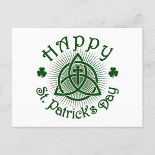 Carte postale Cross Et Shamrock