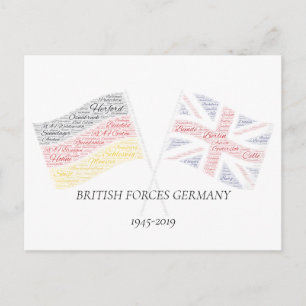 Carte postale Cross Flag des Forces britanniques