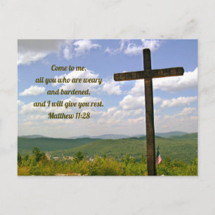 Carte postale Cross, Service Pâques Invitation