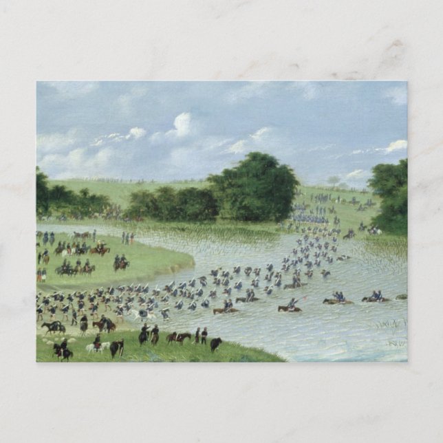 Carte Postale Crossing of the San Joaquin River, Paraguay, 1865 (Devant)
