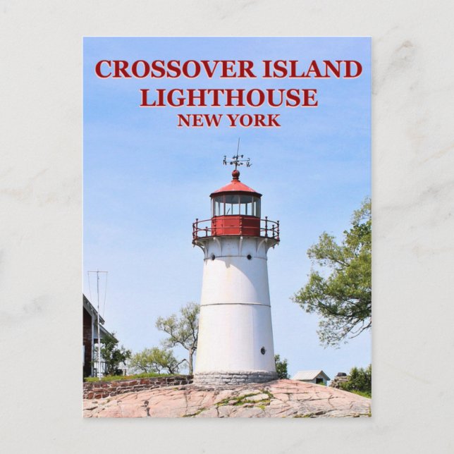 Carte Postale Crossover Island Lighthouse, New York Postcard (Devant)