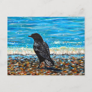Carte Postale Crow on the Beach 2 Peinture