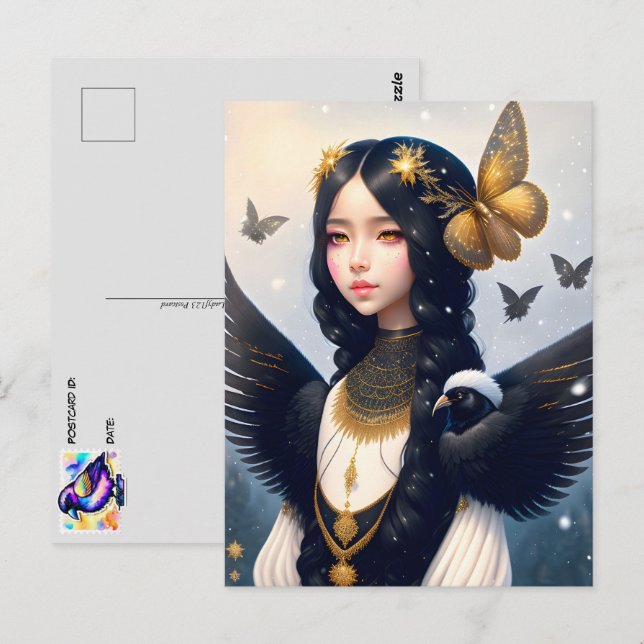 Carte Postale Crow Princess, poste (Devant / Derrière)