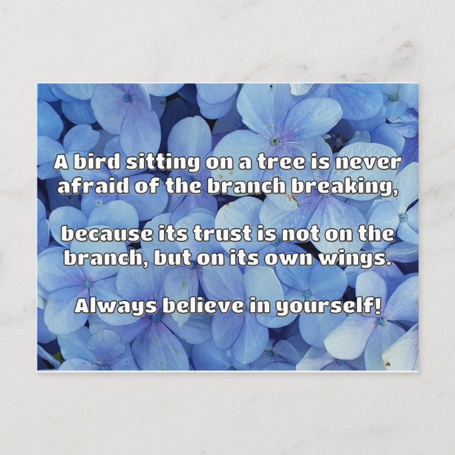Carte Postale Croyance Empath Citation d'encouragement positif (Devant)