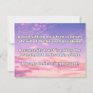 Carte Postale Croyance Empath Citation d'encouragement positif