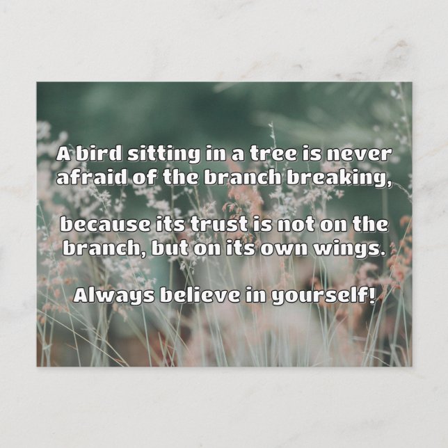 Carte Postale Croyance Empath Citation d'encouragement positif (Devant)