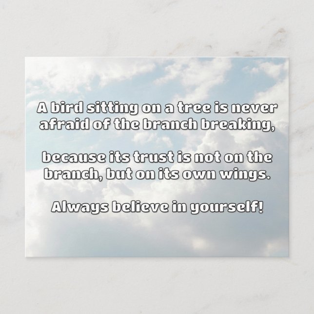 Carte Postale Croyance Empath Citation d'encouragement positif (Devant)
