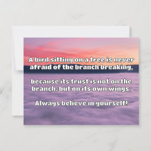 Carte Postale Croyance Empath Citation d'encouragement positif