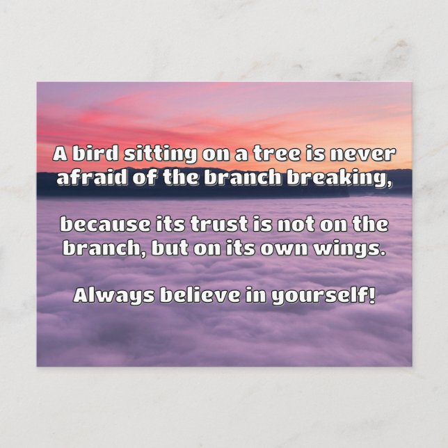 Carte Postale Croyance Empath Citation d'encouragement positif (Devant)