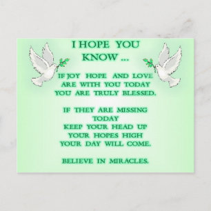 Carte Postale croyez aux miracles