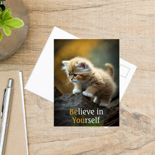 Carte Postale Croyez en votre chat inspirant