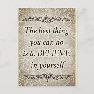 Carte Postale Croyez en vous - Citation motivationnelle élégante