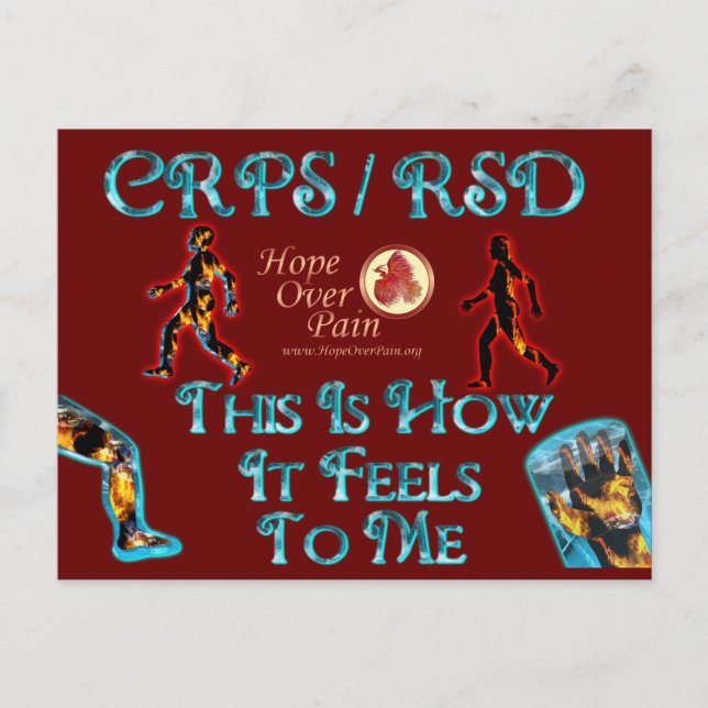 Carte Postale CRPS RSD C'est comme ça que je ressens (Devant)